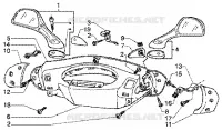 Handlebars and driving mirror cover