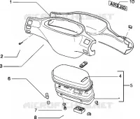 Speedometers kms.-Handlebar covers