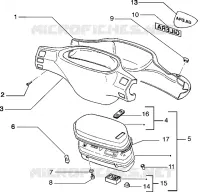 Speedometers kms.-Handlebar covers