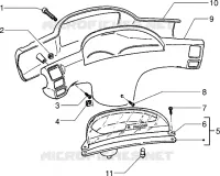 Speedometers kms.-Handlebar covers