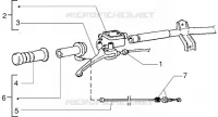Handlebars component parts (Vehicle with rear hub brake)