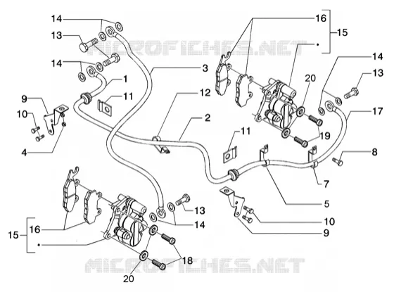 Calipers-brake piping