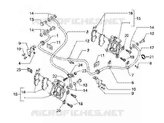 Calipers-brake piping