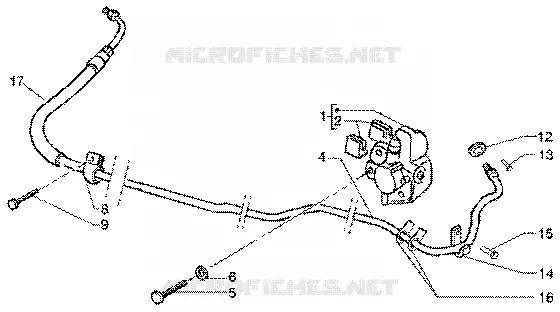 Caliper- rear brake pipe