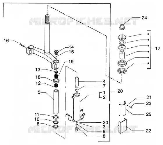 Forck-steearing bearings