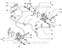 Brake calipers-brake pipes