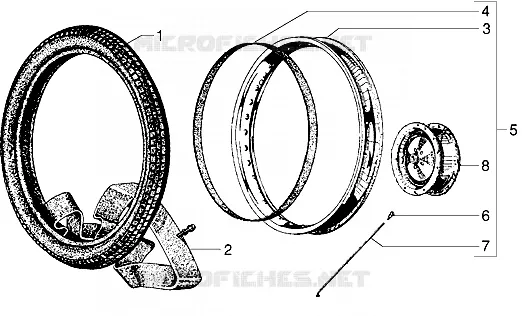Rear wheel (25 Kmh version)