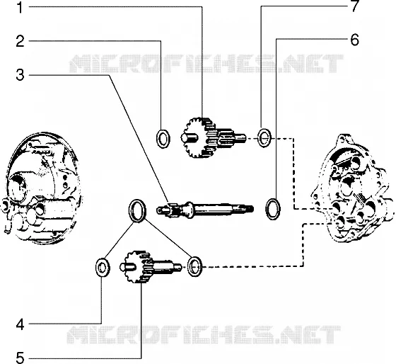 Components parts of rear hub