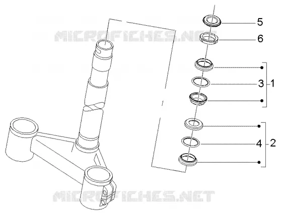 Steering bearing ball tracks