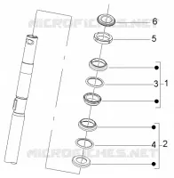 Steering bearing ball tracks
