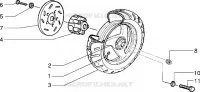 Rear wheel (Vehicle with rear hub brake)