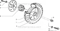 Rear wheel (Vehicle with rear hub brake)
