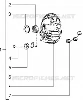 Components parts of rear hub