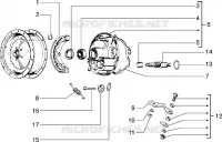 Components parts of rear hub