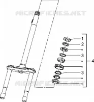 Steering bearing ball tracks