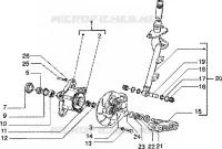 Steering column-disc brake