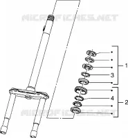 Steering bearing ball tracks