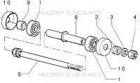 Front wheel component parts - (Disc brake version)