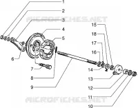 Front wheel component parts