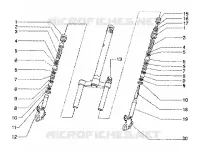 Front fork component parts (model 97-98-99)
