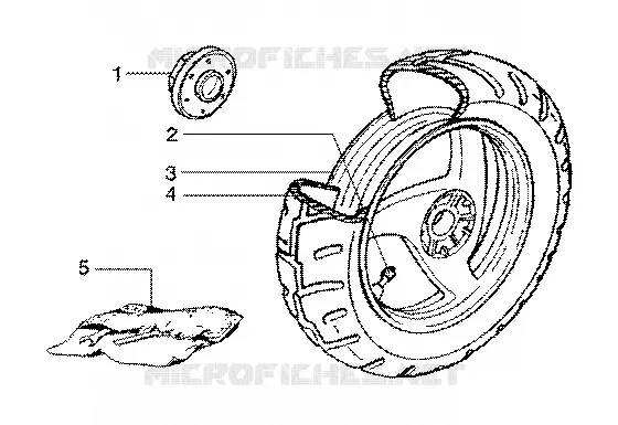 Rear wheel(model with rear hub brake)
