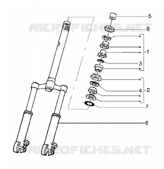 Steering bearing ball tracks-front fork