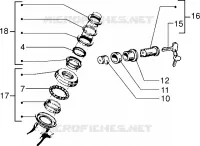 Steering bearing ball tracks-security lock
