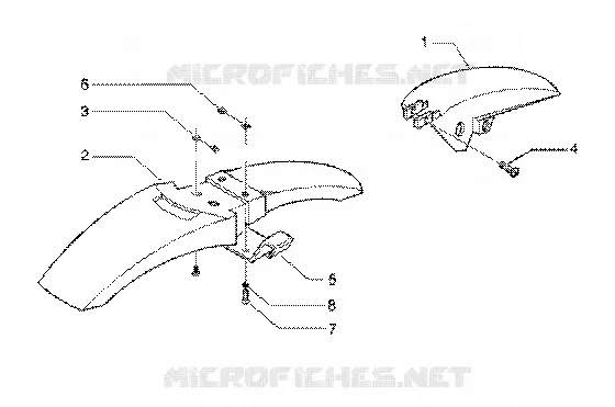 Front mudguard-rear mudguard