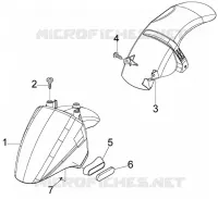 Front and rear mudguard