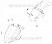 Front and rear mudguard
