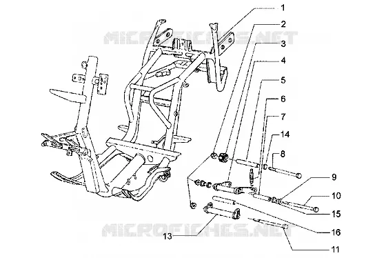 Chassis-Swingingarm-side stand