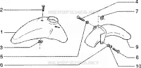 Front and rear mudguard