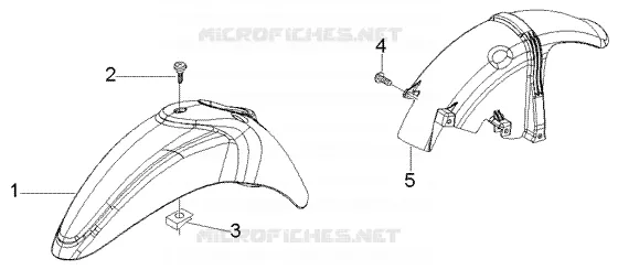 Front and rear mudguard