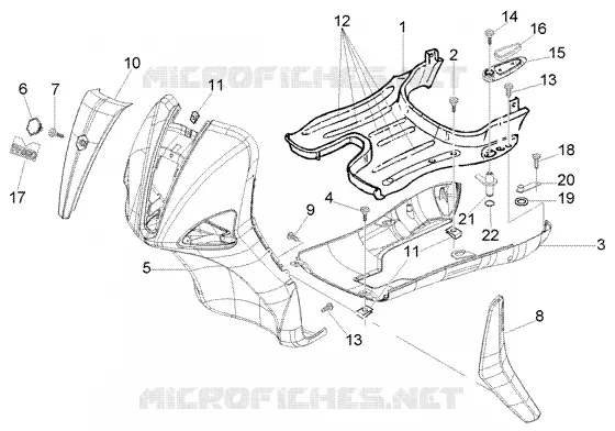 Front shield - foot board - spoiler