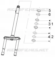 Steering bearing ball tracks