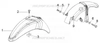 Front and rear mudguard