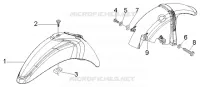 Front and rear mudguard