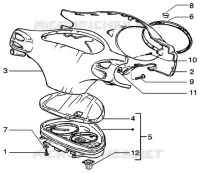 SPEEDOMETERS KMS.-HANDLEBARS COVER