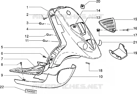 Front shield-Footboard-Spoiler