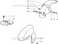 Front and rear mudguard