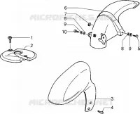 Front and rear mudguard