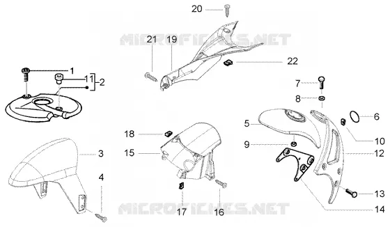 Front and rear mudguard
