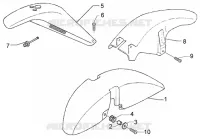 Wheel compartment- mudguard