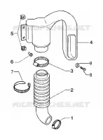 Belt cooling tube-intake tube