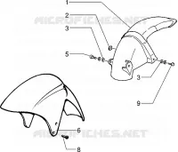 Front and rear mudguard