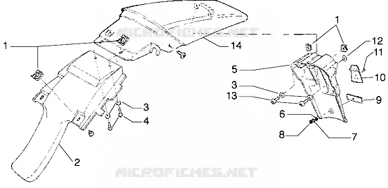 Rear mudguard
