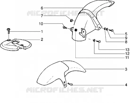 Front and rear mudguard