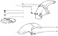 Front and rear mudguard