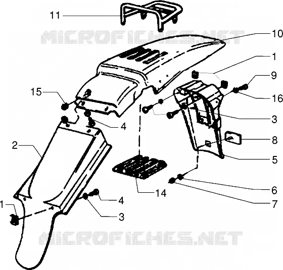 Rear mudguard