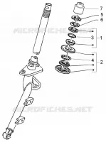 Steering bearing ball tracks